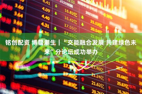 铭创配资 博鳌潮生｜“交能融合发展 共建绿色未来”分论坛成功举办